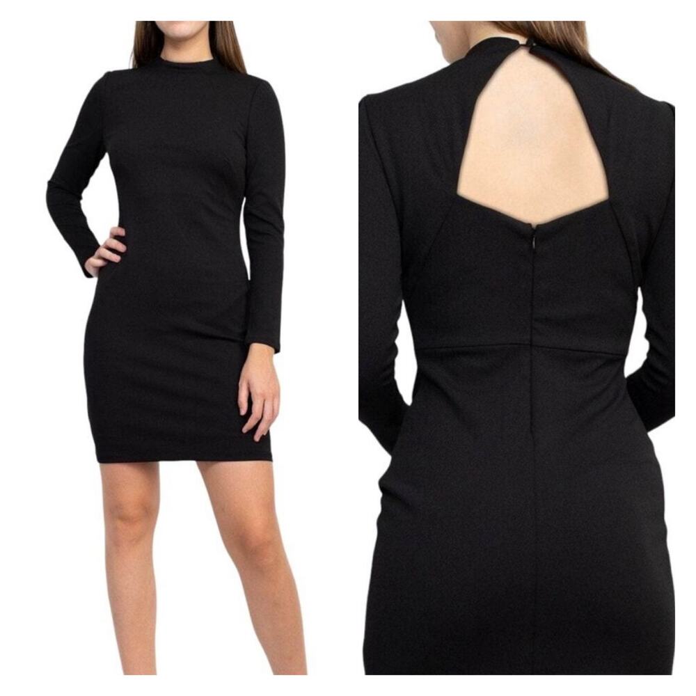 Sage Collective Cutout Back Long Sleeve Cocktail Mini Dress Size Small NWT